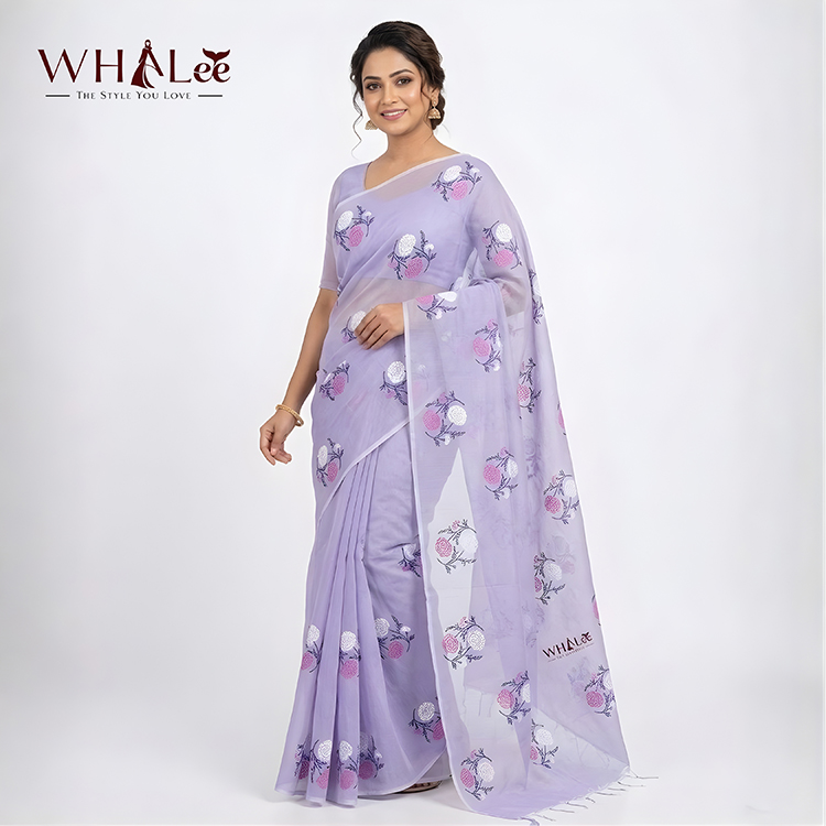 Lavender Floral Sharee