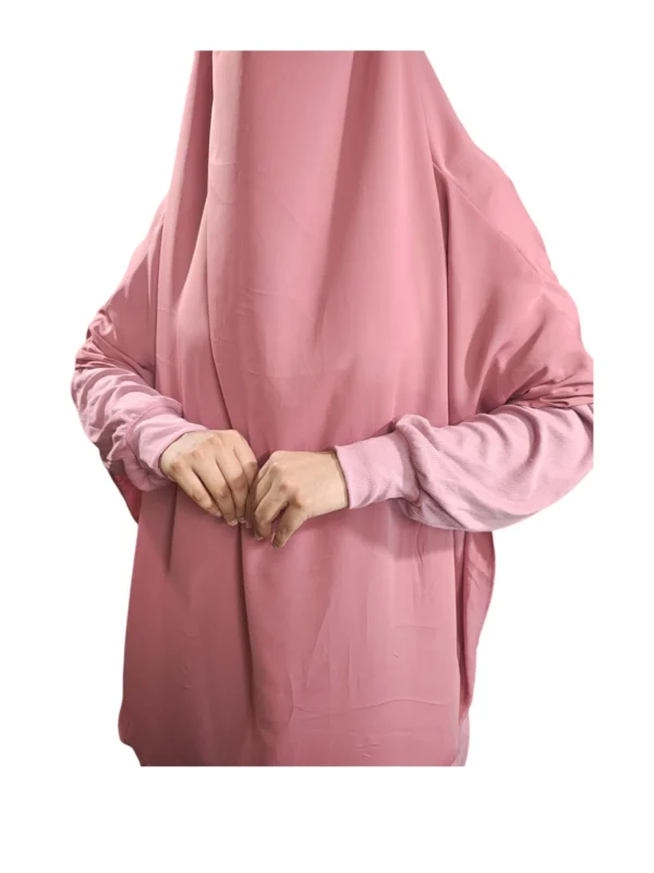 Peach Pink Khimar - Image 2