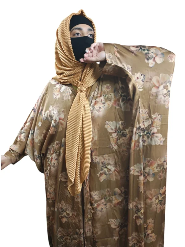 Floral Beige Burkha - Image 4